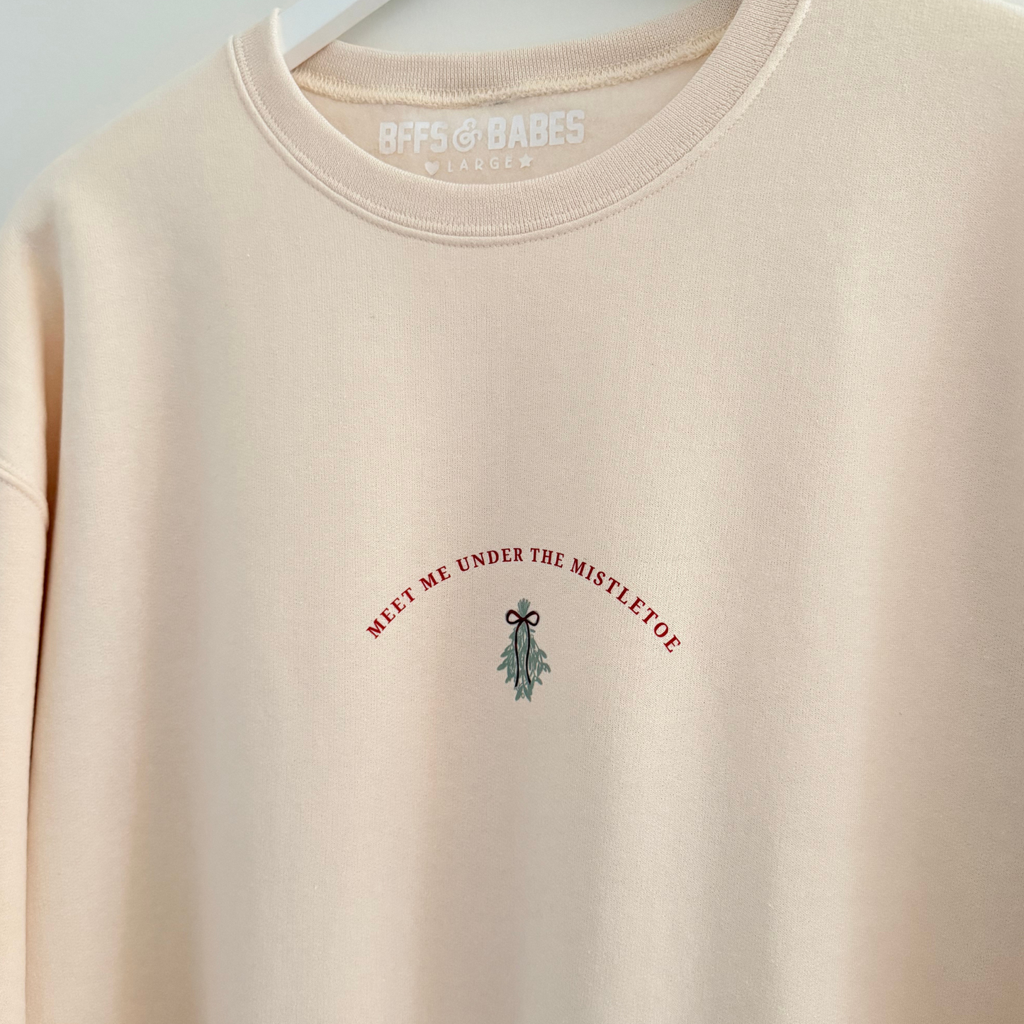 MISTLETOE ♡ holiday junkie x ivory sweatshirt
