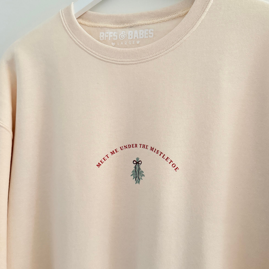 MISTLETOE ♡ holiday junkie x ivory sweatshirt