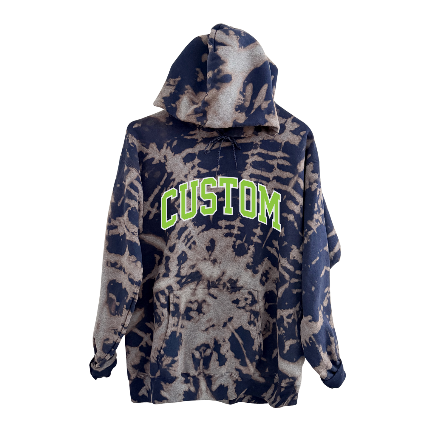 CUSTOM VARSITY HOODIE ♡ adult tie-dye varsity hooded sweatshirt