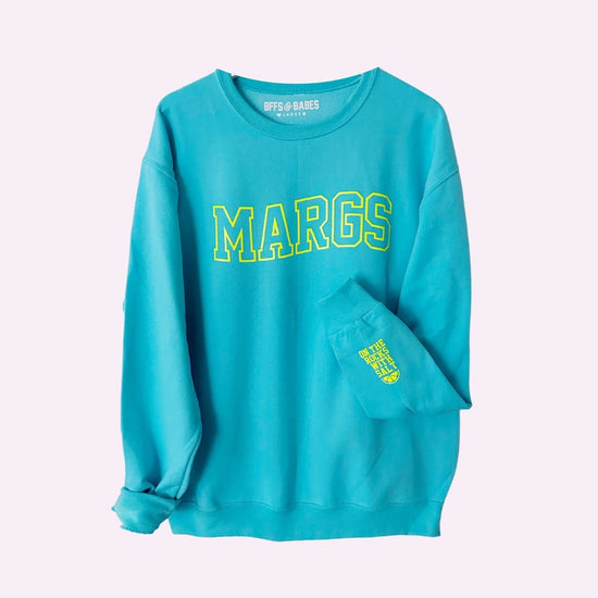 MARGS ♡ printed sweatshirt with the rocks & cuff BABES – BFFS on