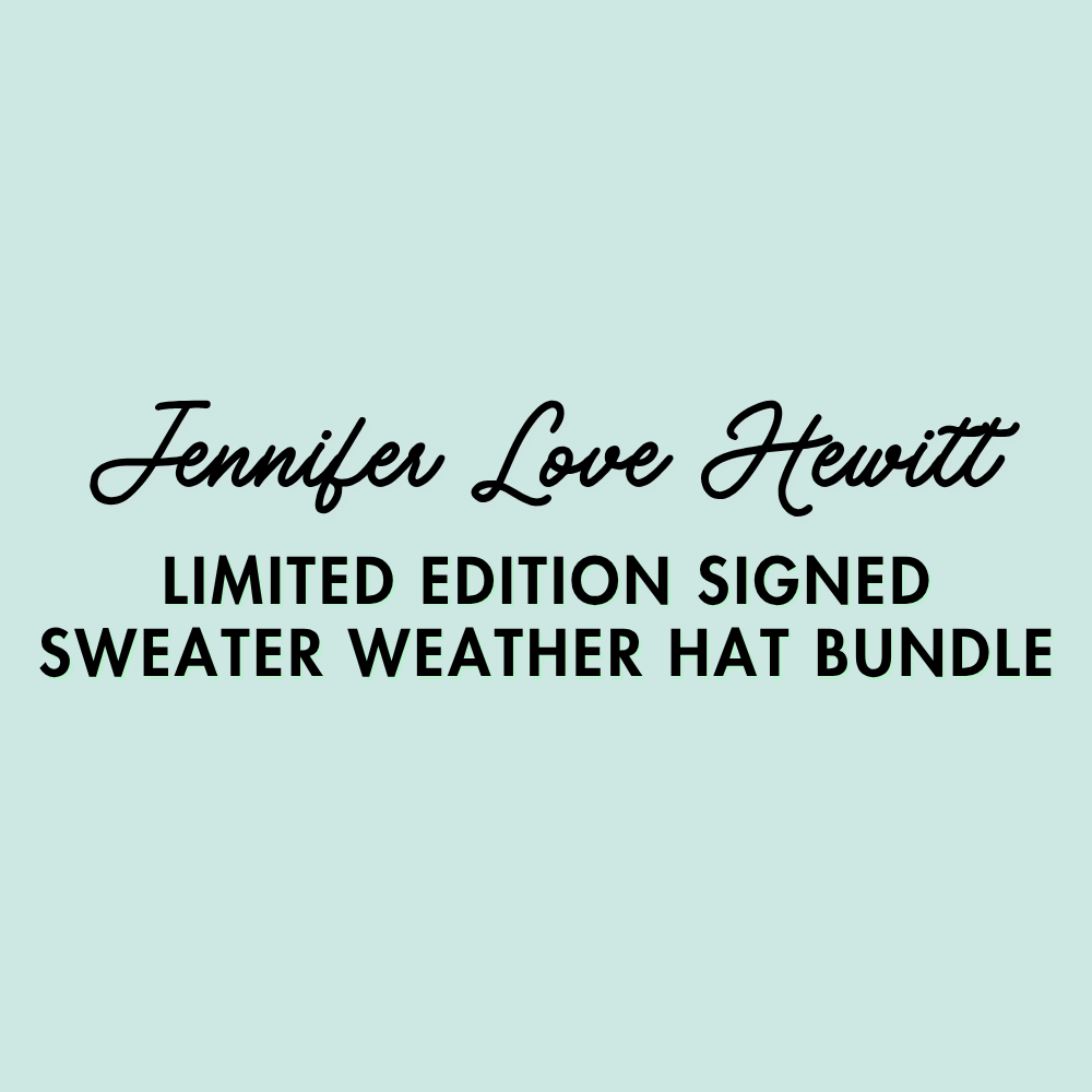 SIGNED SWEATER WEATHER HAT BUNDLE ♡ holiday junkie hat, keychain & card bundle