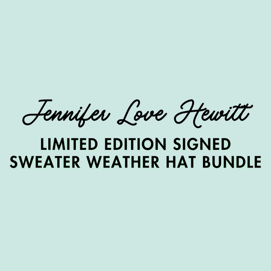 SIGNED SWEATER WEATHER HAT BUNDLE ♡ holiday junkie hat, keychain & card bundle