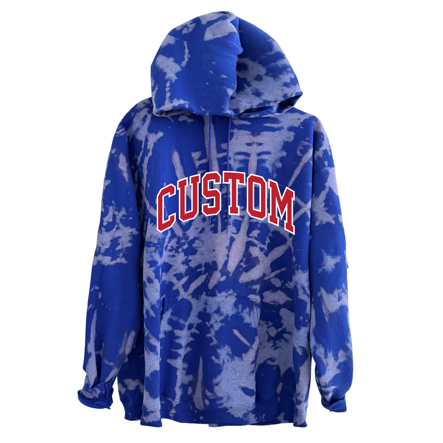 CUSTOM VARSITY HOODIE ♡ adult tie-dye varsity hooded sweatshirt