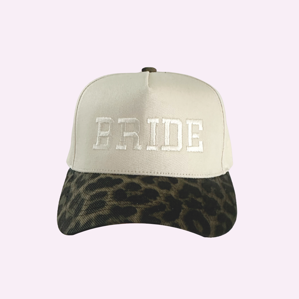 CUSTOM LEOPARD HAT ♡ leopard embroidered classic hat