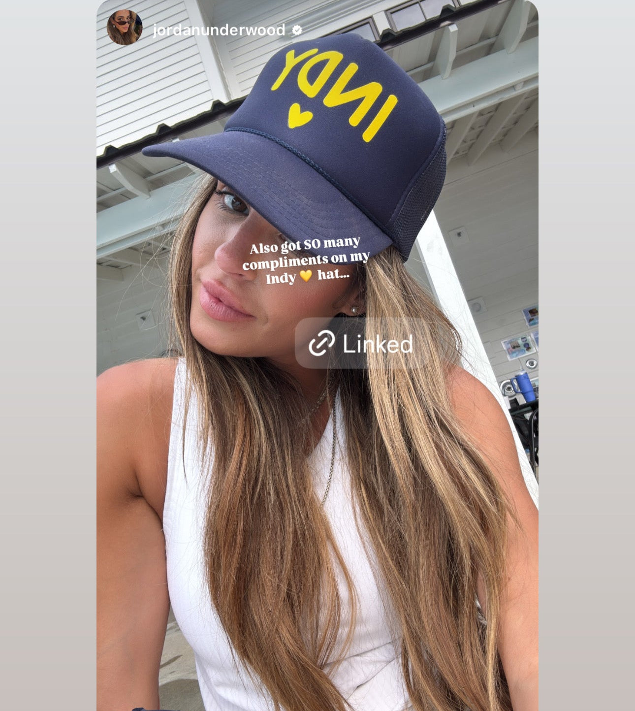 I LOVE INDY ♡ printed trucker hat