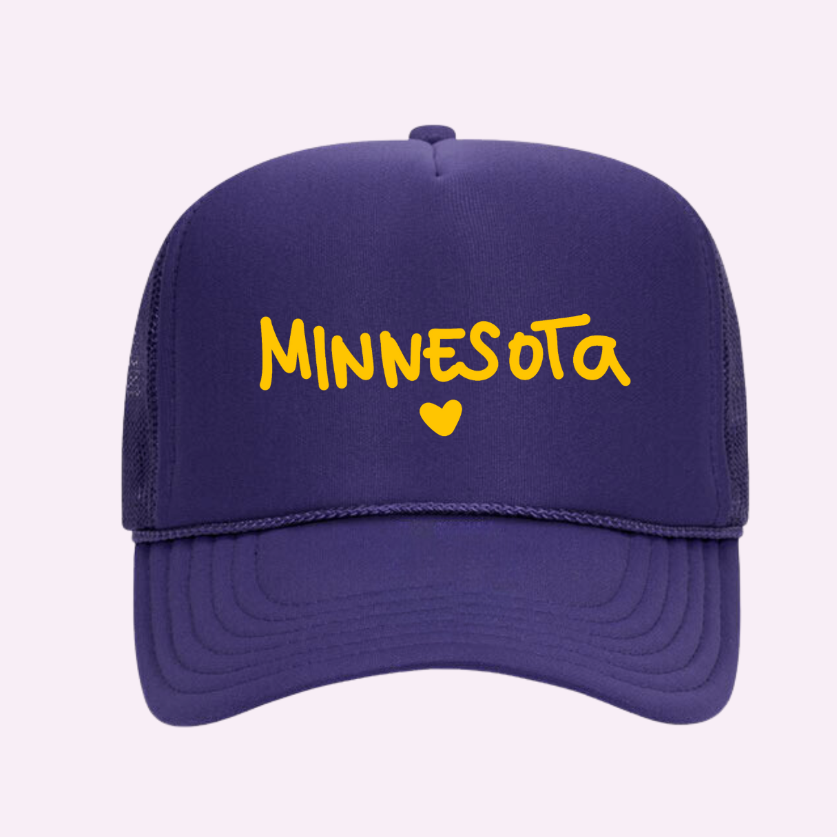 I LOVE MINNESOTA ♡ printed trucker hat