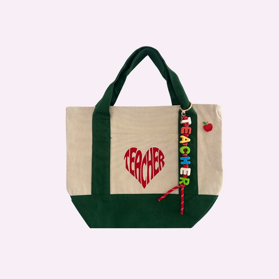 TEACHER TOTE ♡ mini canvas tote