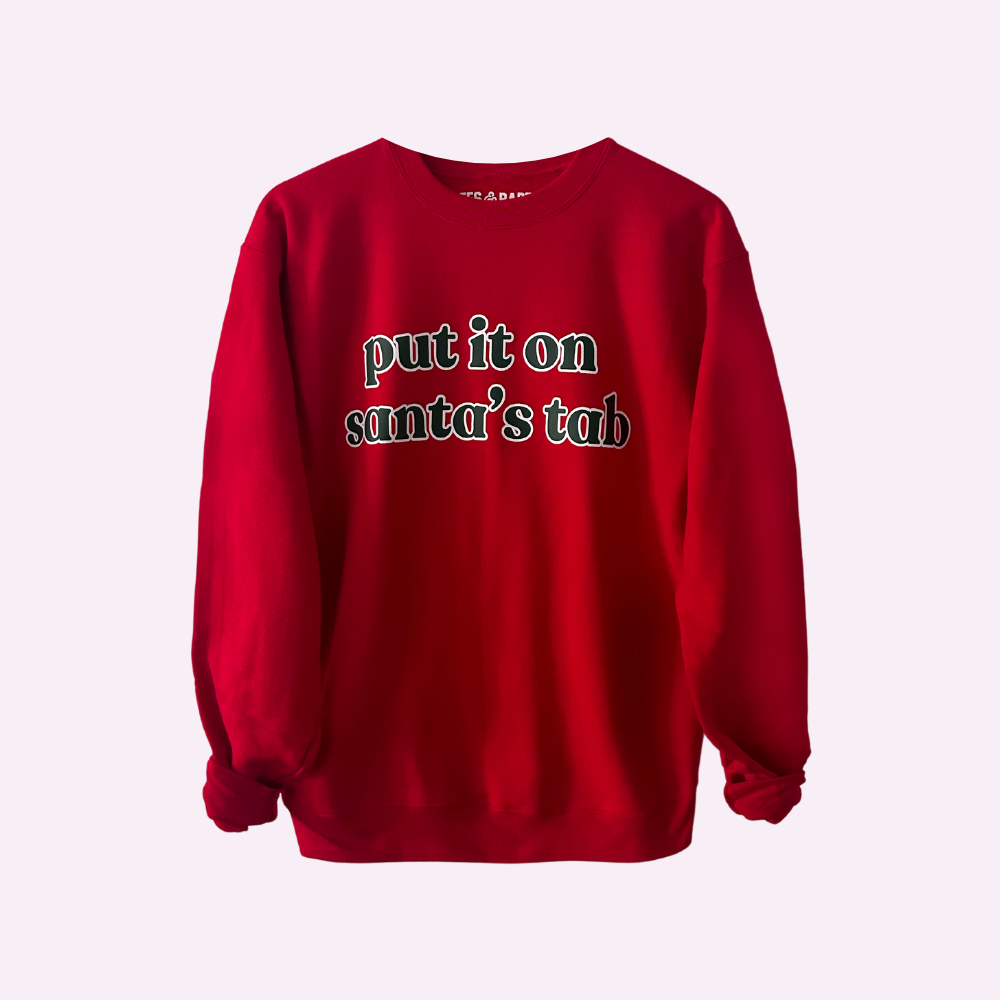 SANTA'S TAB ♡ adult sweatshirt with print