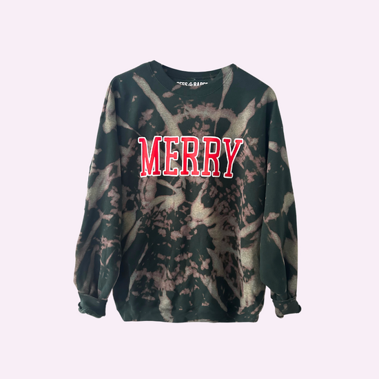 MERRY ♡ adult tie-dye sweatshirt with merry print