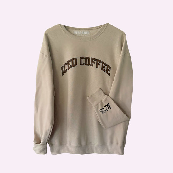 ICED COFFEE ♡ sweatshirt with customizable cuff