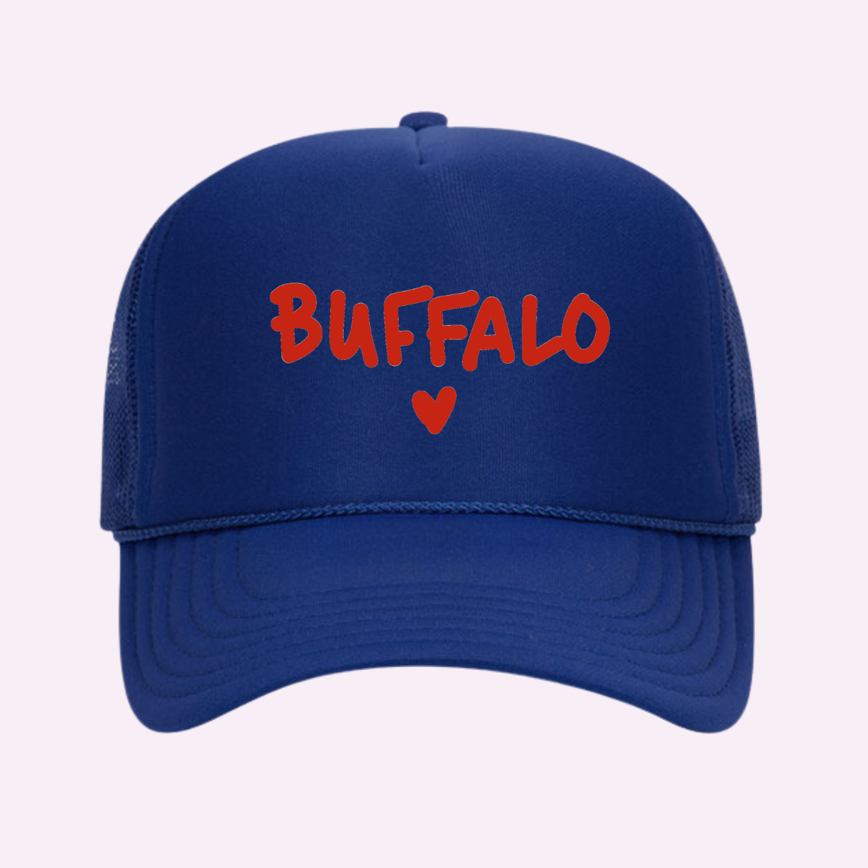 I LOVE BUFFALO ♡ printed trucker hat