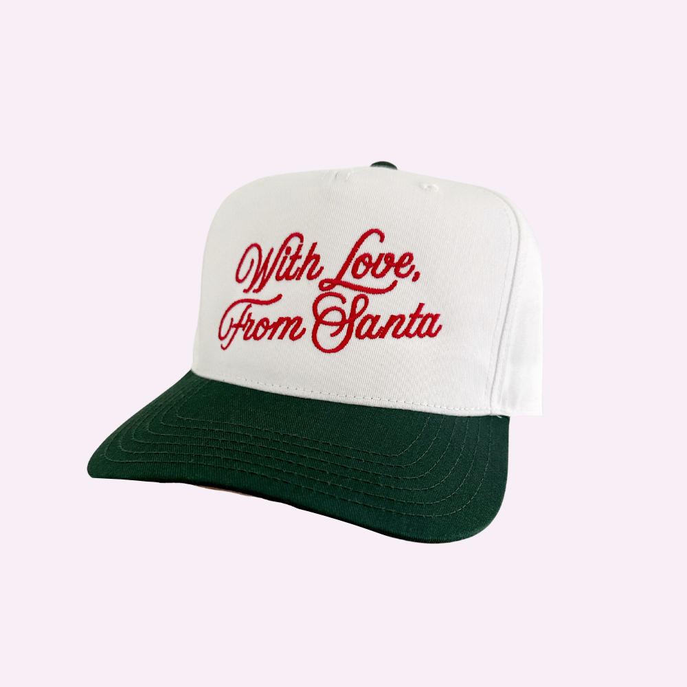 FROM SANTA ♡ embroidered trucker hat