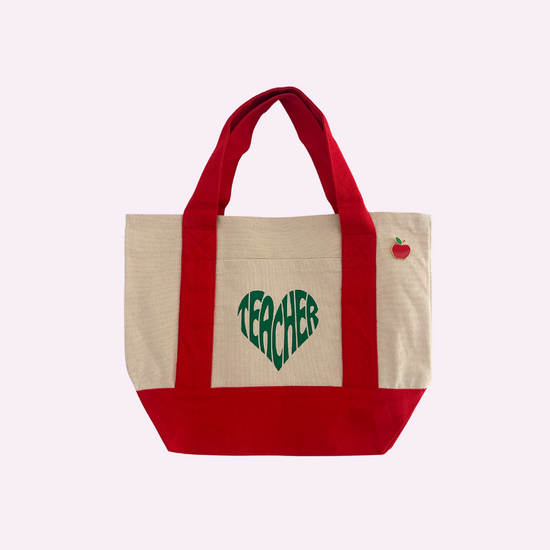 TEACHER TOTE ♡ mini canvas tote