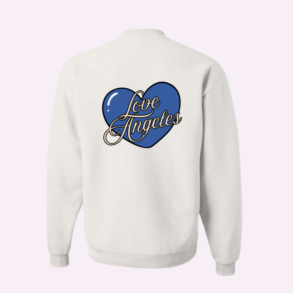 LOVE ANGELES ♡ printed sweatshirt with cuff