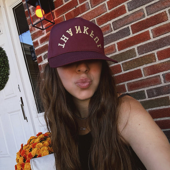 THANKFUL ♡ printed hat