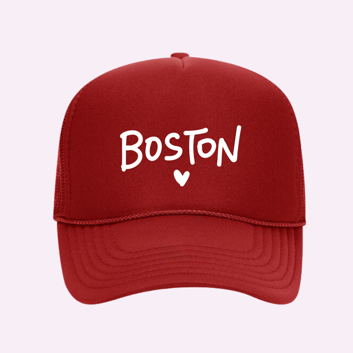 I LOVE BOSTON ♡ printed trucker hat