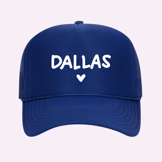 I LOVE DALLAS ♡ printed trucker hat