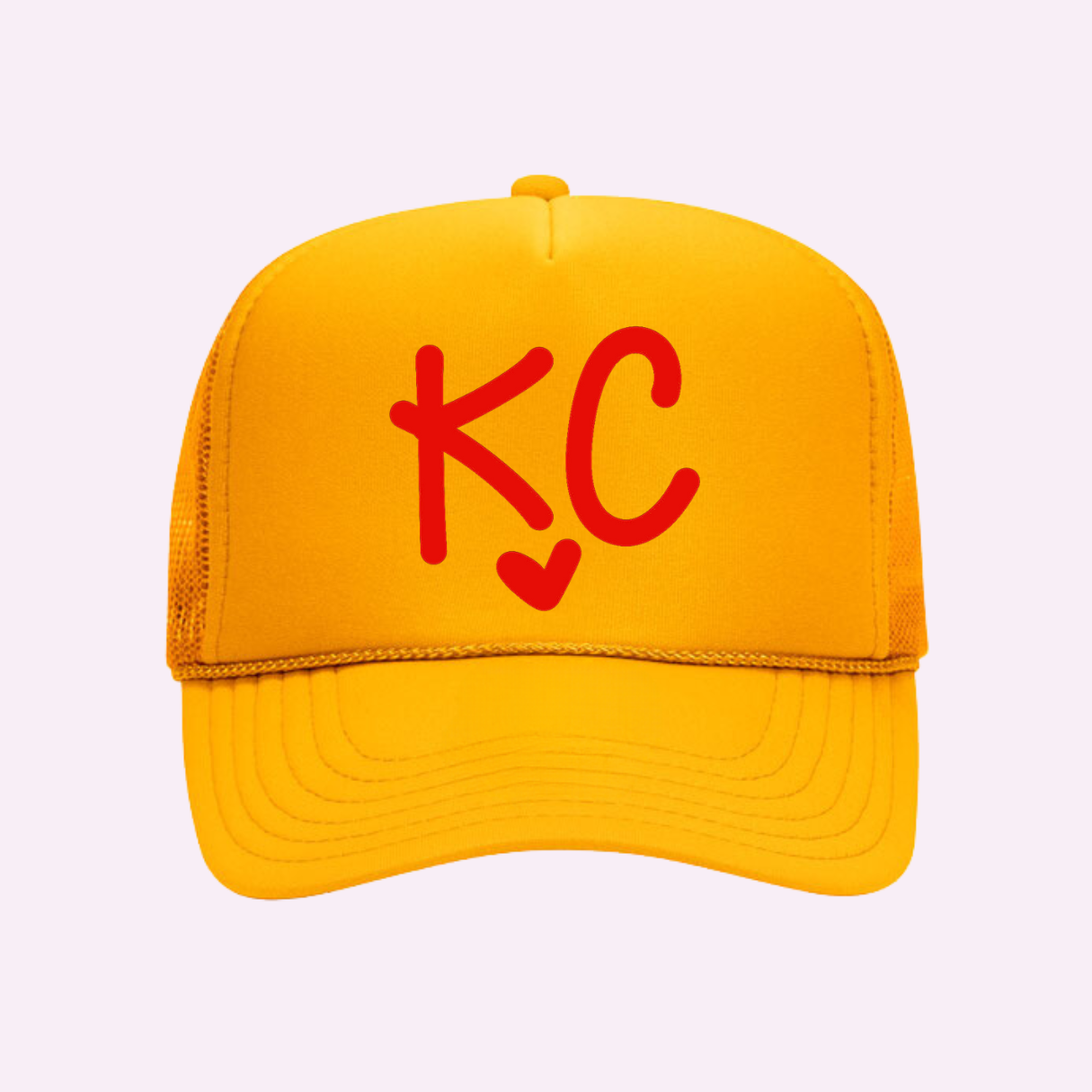 I LOVE KC ♡ printed trucker hat