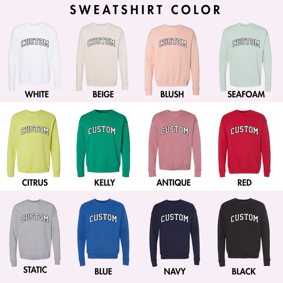 LOVE ON THE CUFF ♡ build your own varsity sweatshirt with personalized cuff