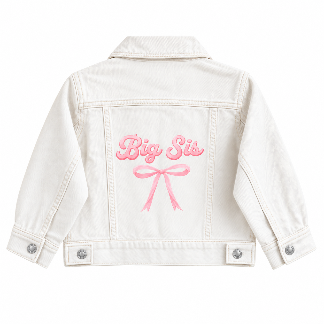 BOW JACKET ♡ custom name toddler denim jacket
