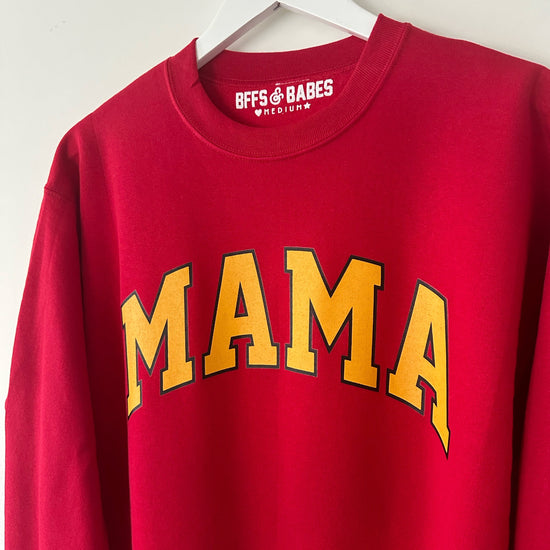 COLLEGIATE MAMA ♡ red printed mama sweatshirt