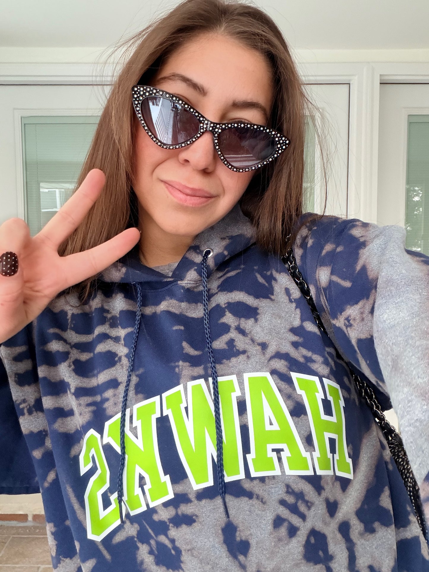 CUSTOM VARSITY HOODIE ♡ adult tie-dye varsity hooded sweatshirt