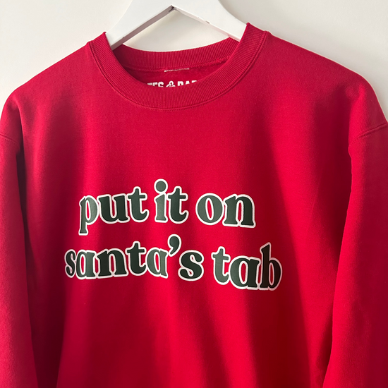 SANTA'S TAB ♡ adult sweatshirt with print