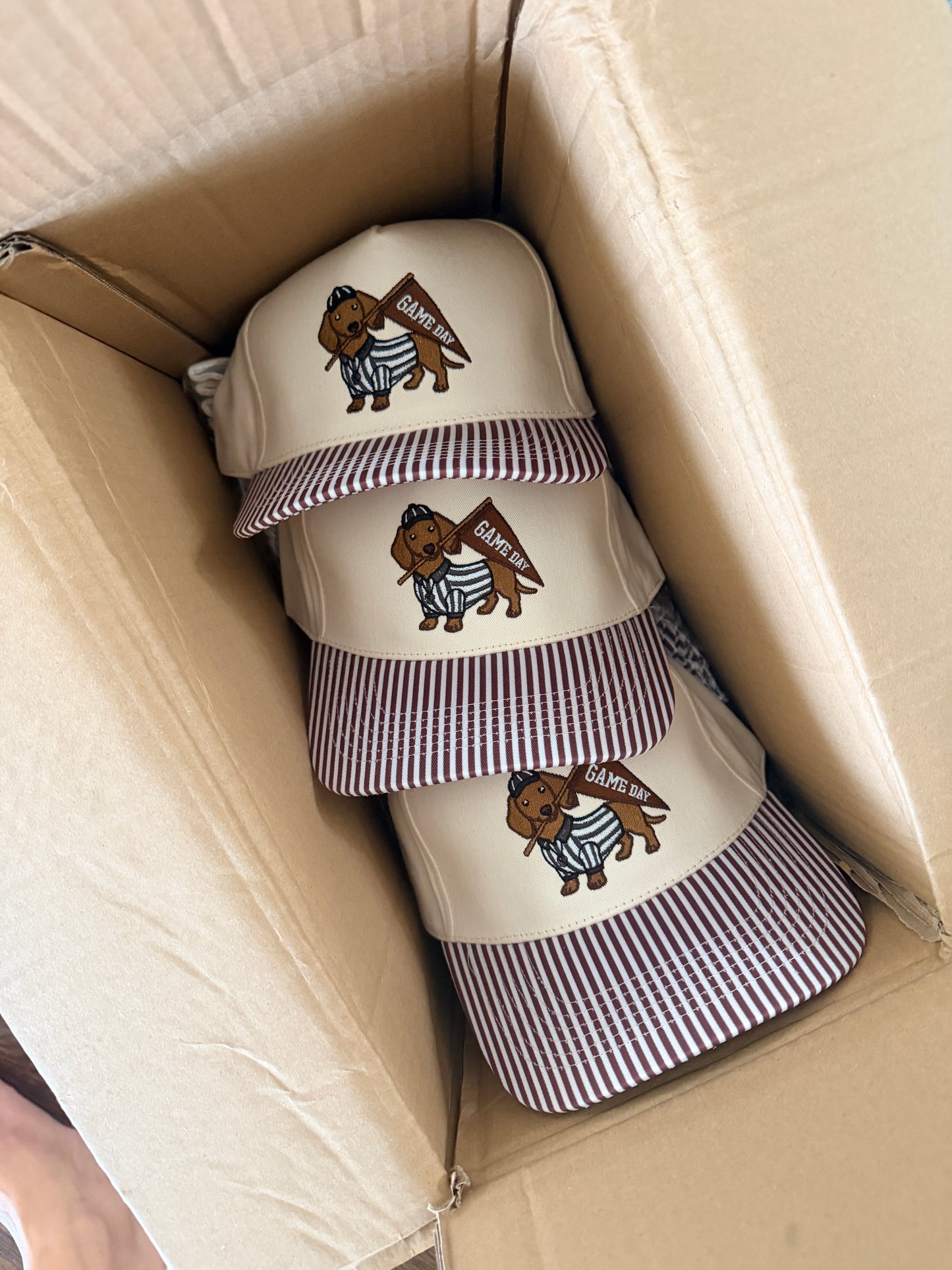 GAME DAY DOXIE ♡ embroidered hat
