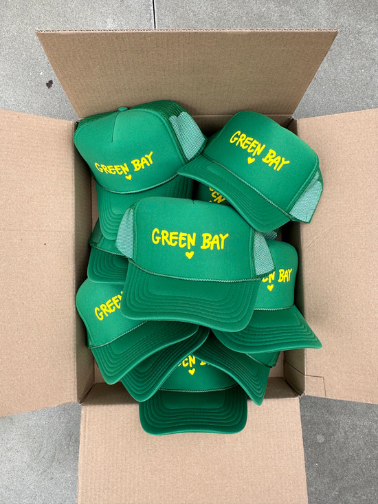I LOVE GREEN BAY ♡ printed trucker hat