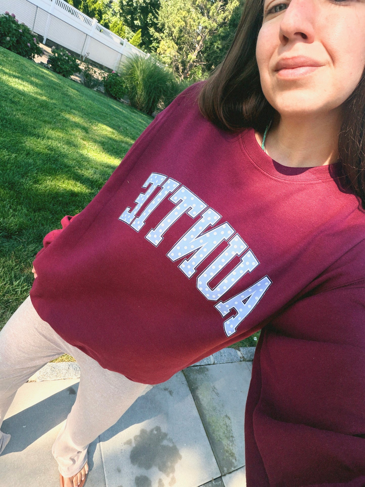 AUNTIE ♡ polka dot printed sweatshirt