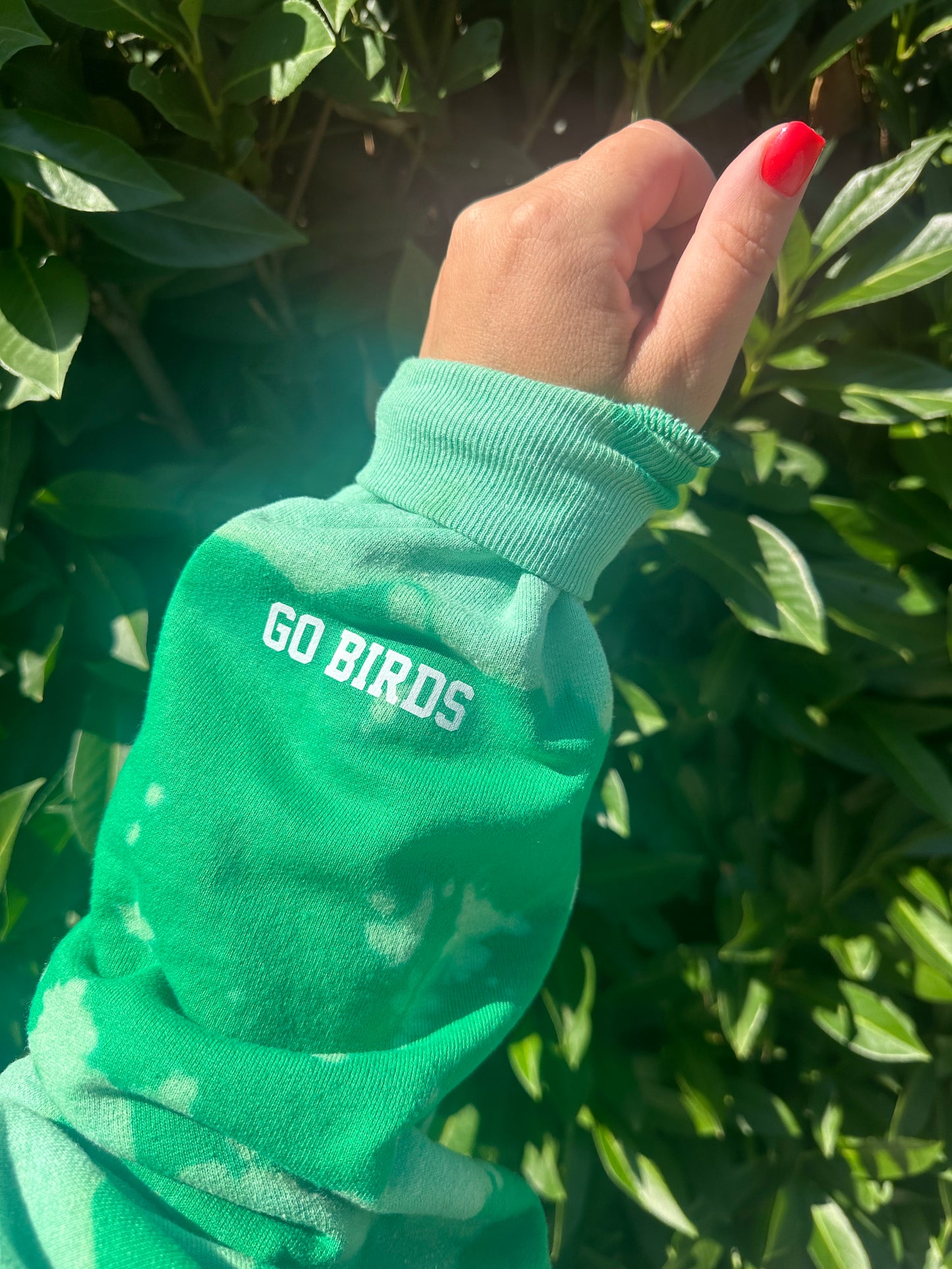 GO TEAM ♡ tie-dye sweatshirt - optional personalized cuff