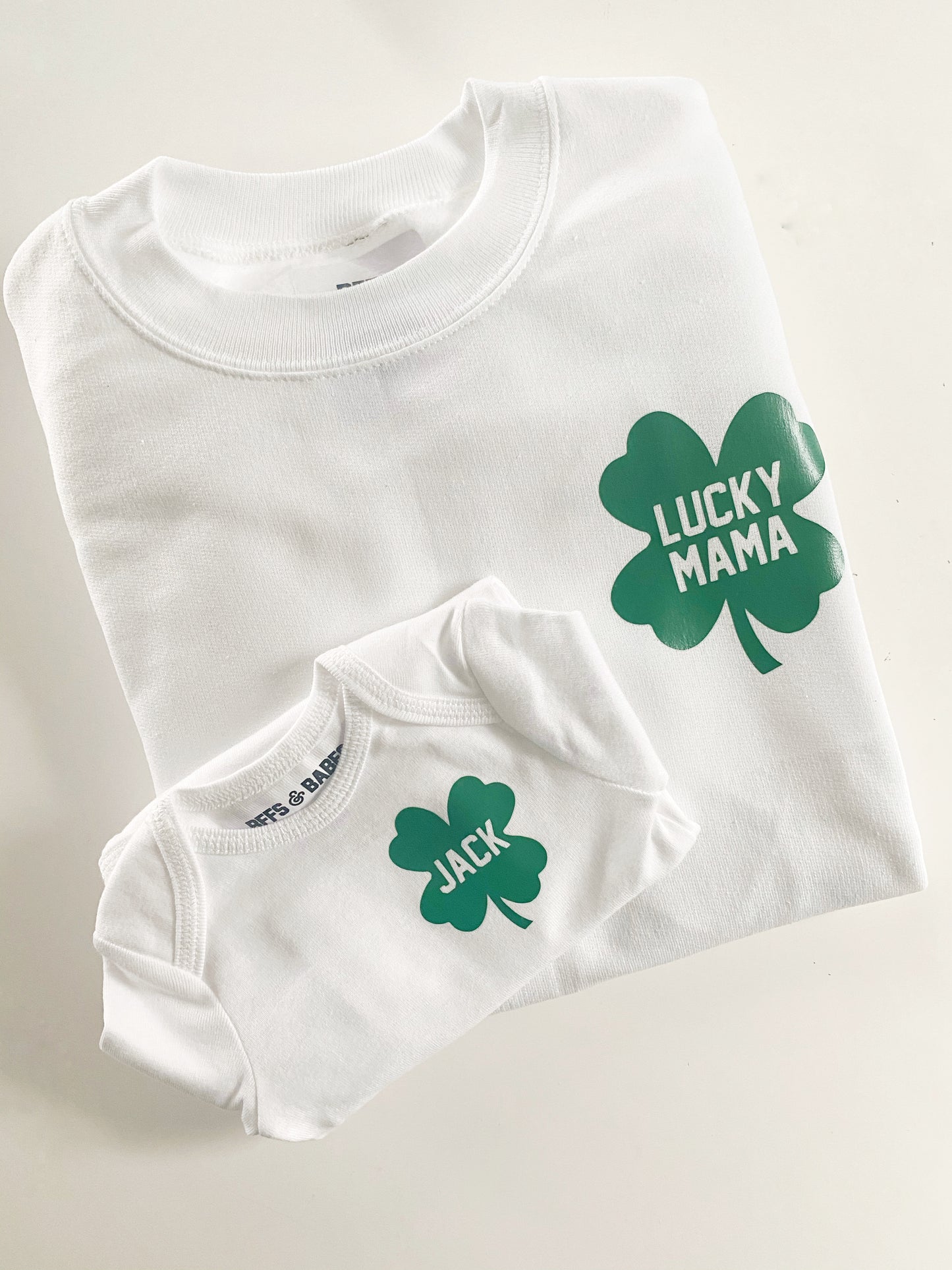 LUCKY U ♡ personalizable shamrock adult sweatshirt