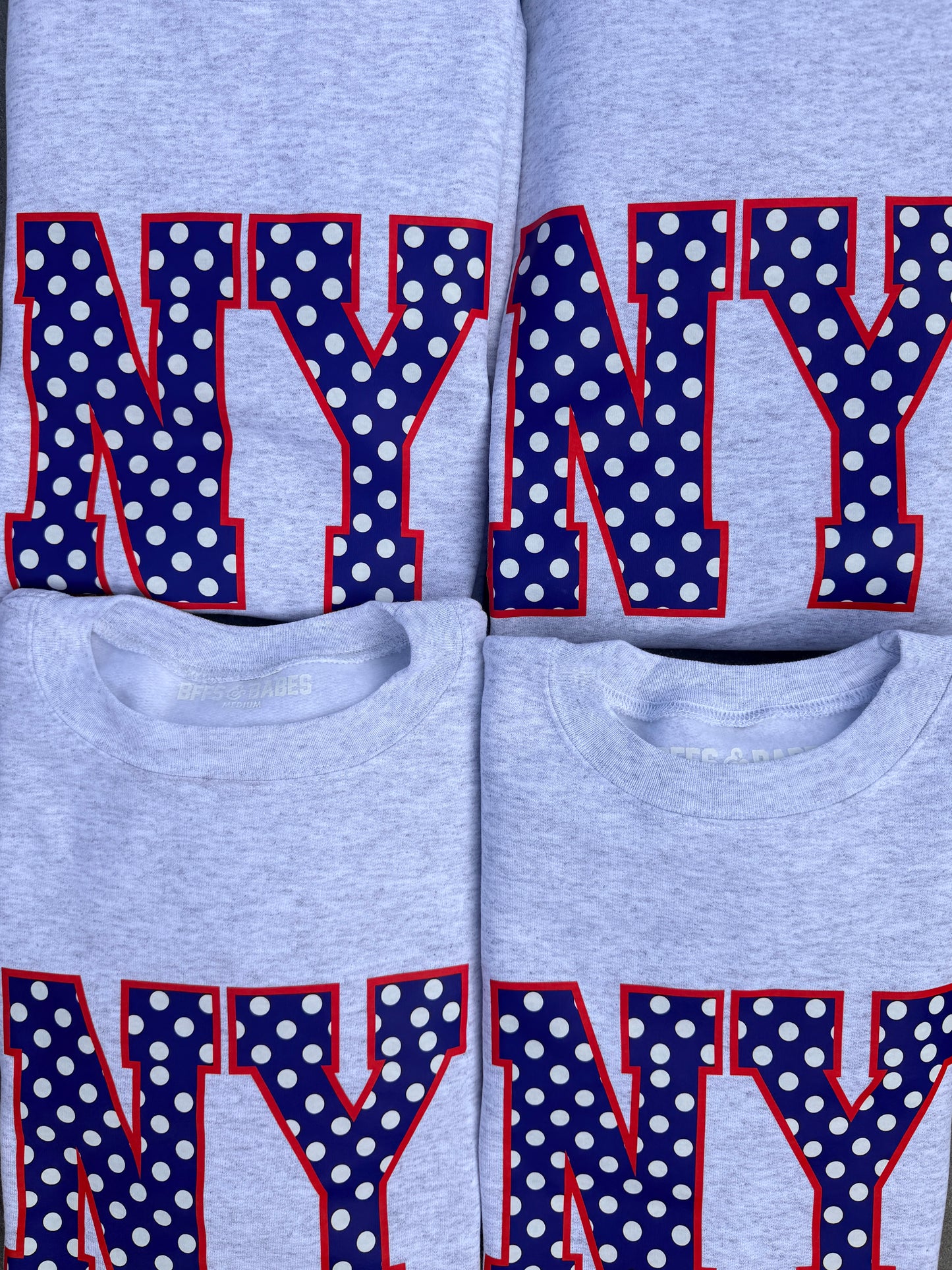 POLKA DOT NY ♡ adult & kids sweatshirt