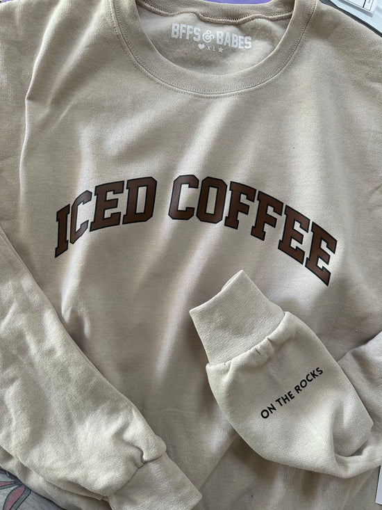 ICED COFFEE ♡ sweatshirt with customizable cuff