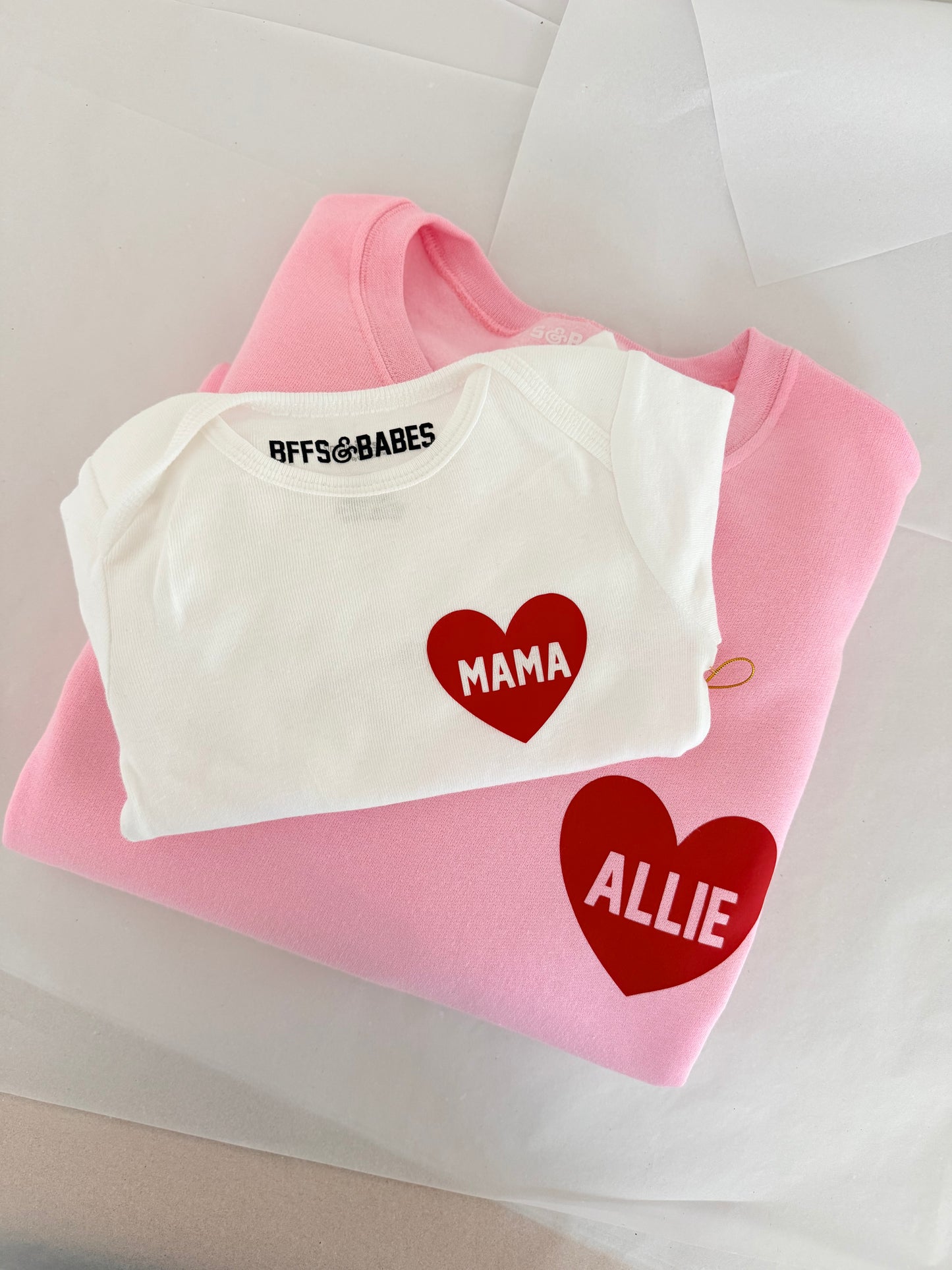 HEART U MOST ♡ pink personalizable sweatshirt