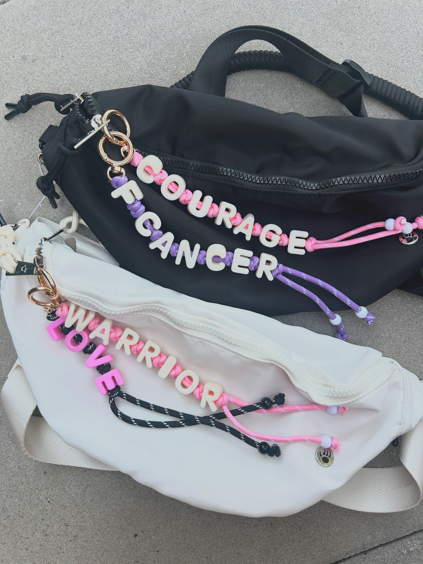 F CANCER ♡ bag charm for Breast Cancer Awareness