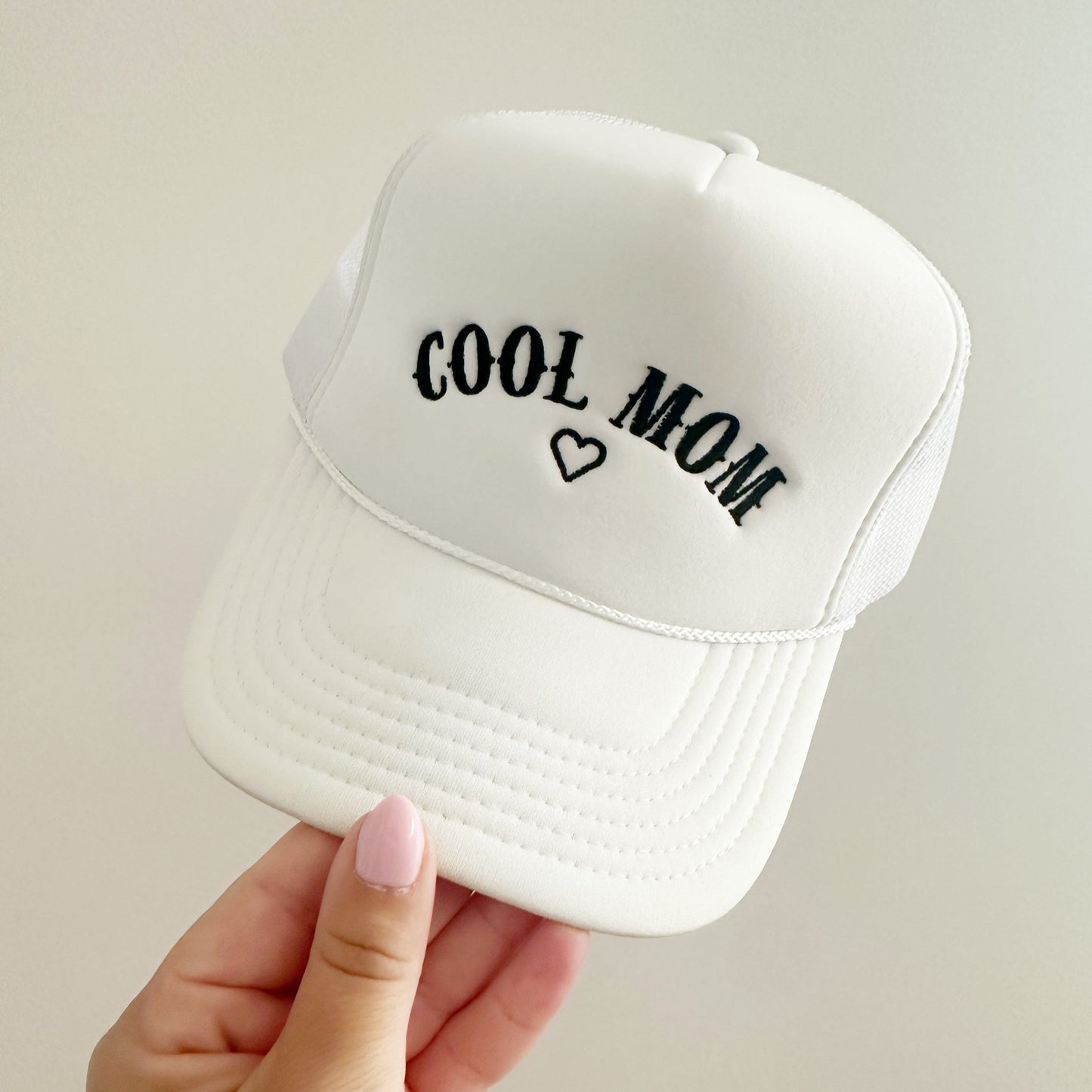 COOL MOM ♡ embroidered trucker hat