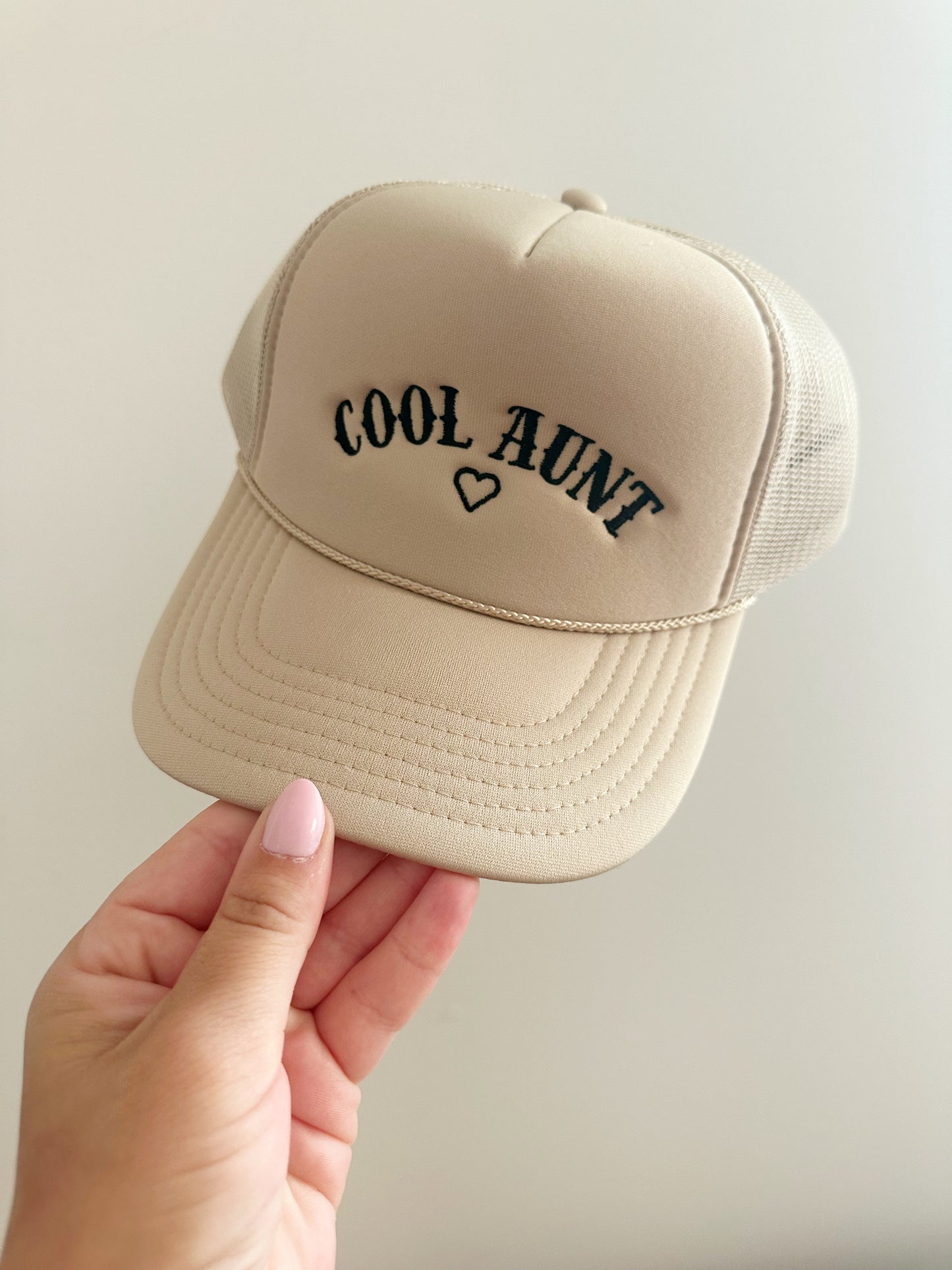 COOL AUNT ♡ embroidered trucker hat