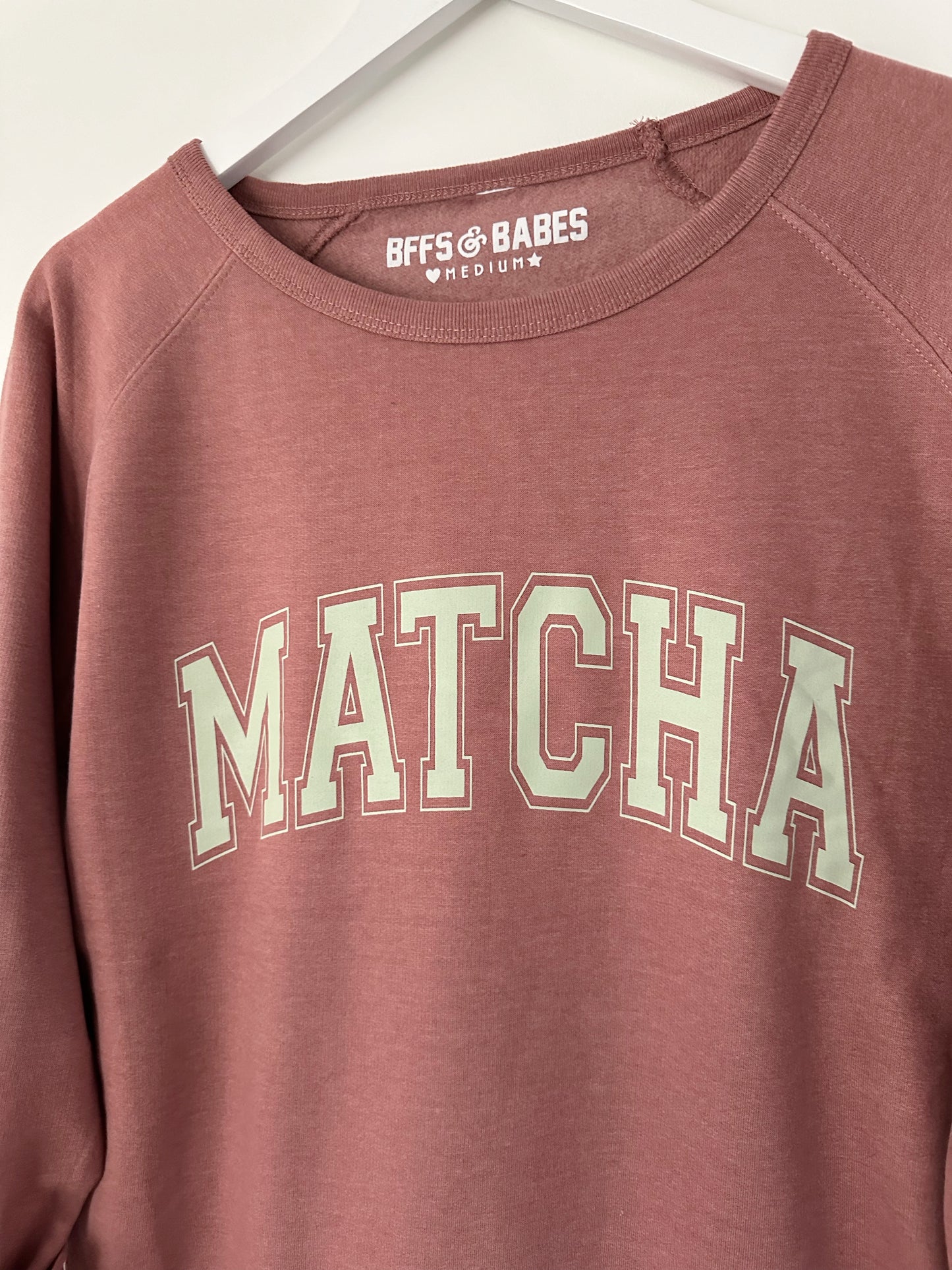 MATCHA ♡ printed raglan sweatshirt