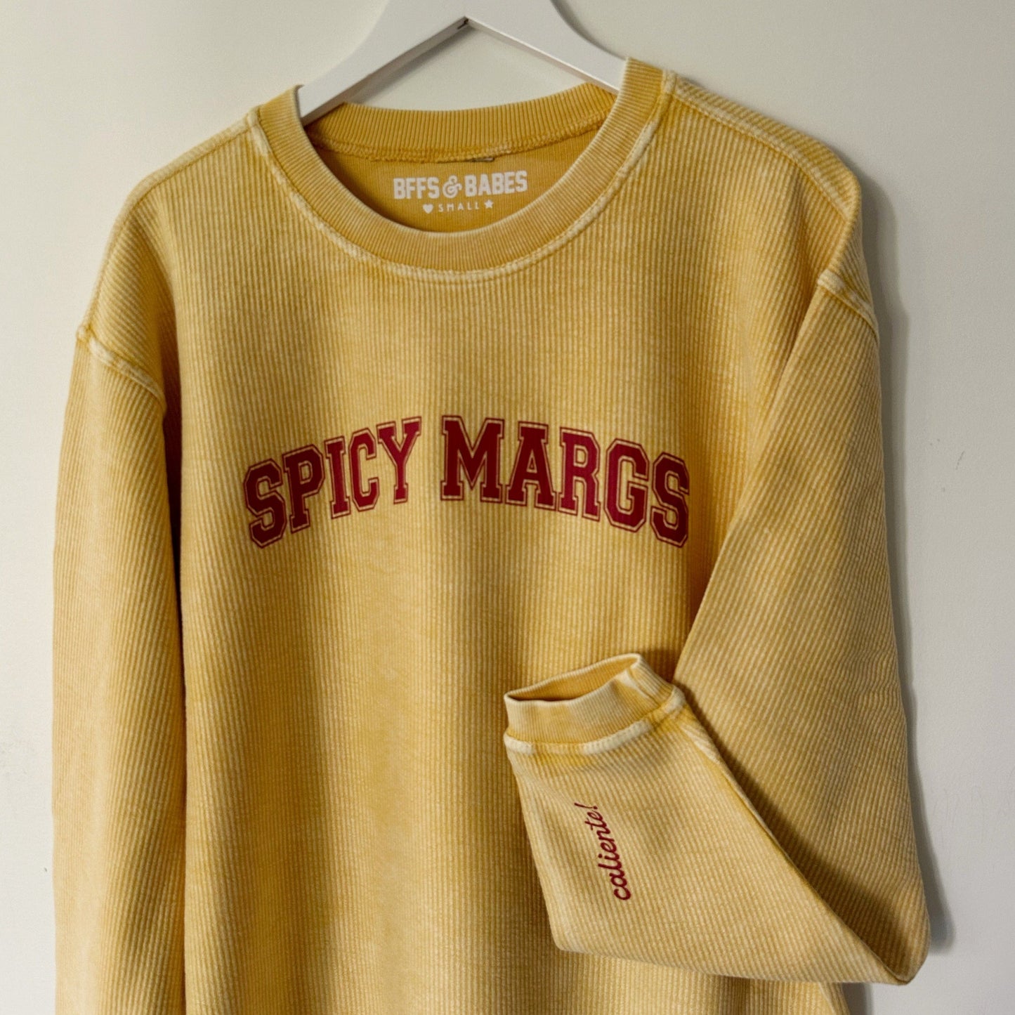 SPICY MARGS ♡ printed corded sweatshirt with caliente cuff