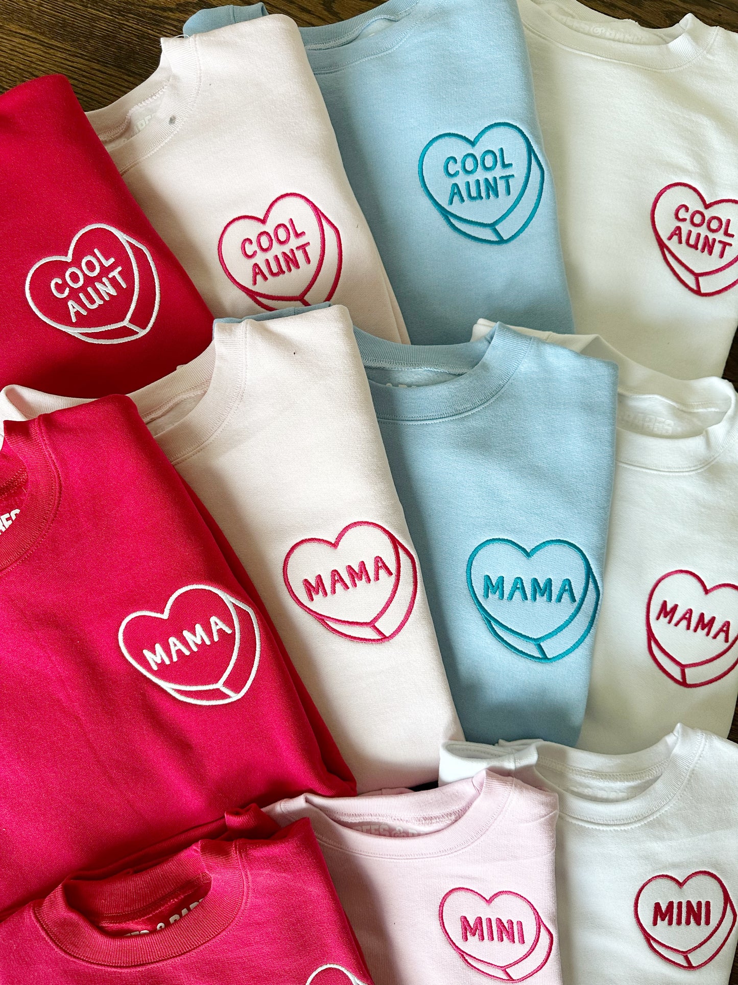 LUV LETTERS STITCH ♡ mama heart sweatshirt