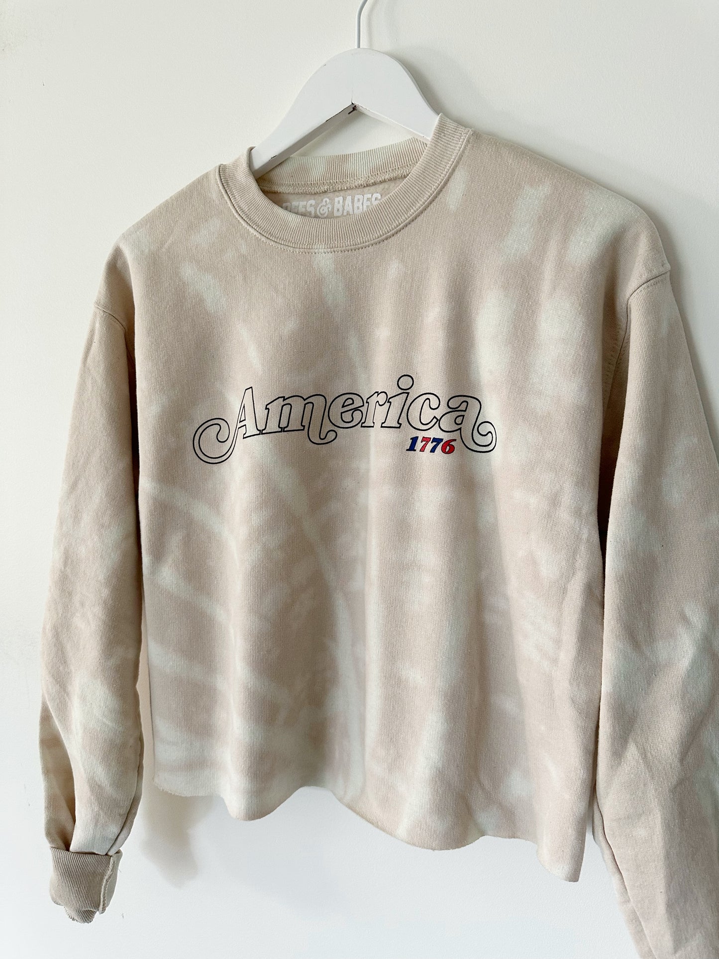 1776 ♡ beige america graphic sweatshirt