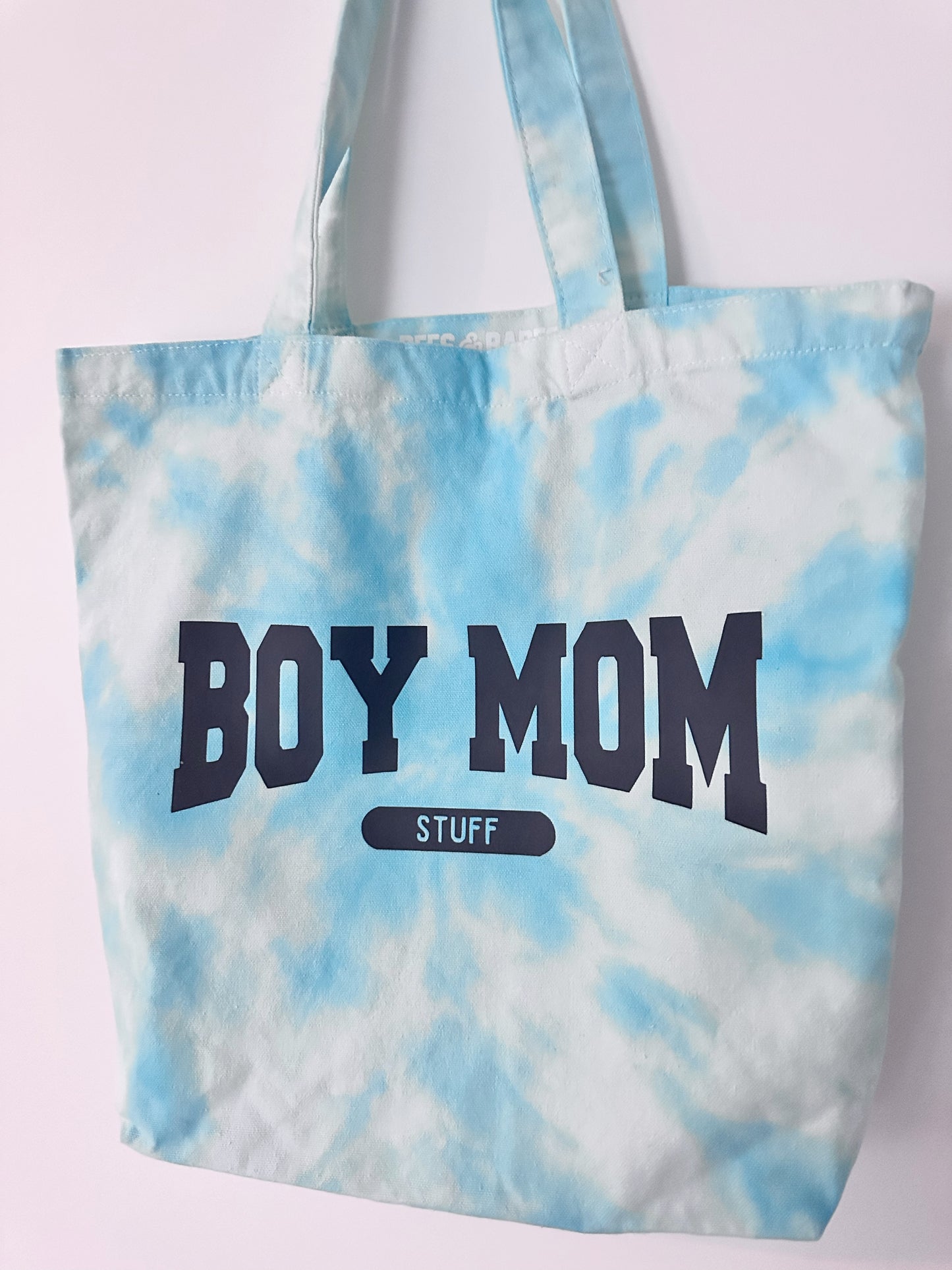 BOY MOM STUFF ♡ tie-dye tote bag