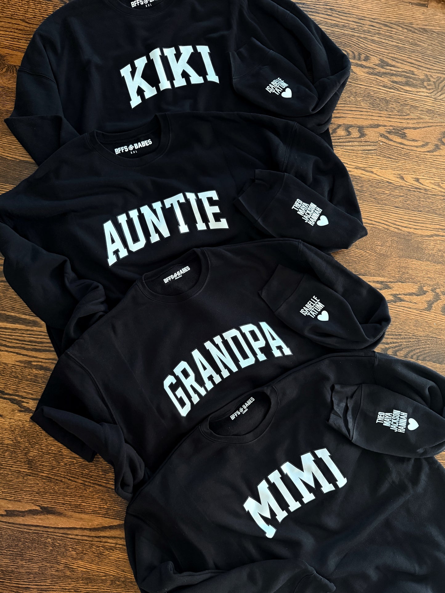 LOVE ON THE CUFF ♡ build your own varsity sweatshirt with personalized cuff