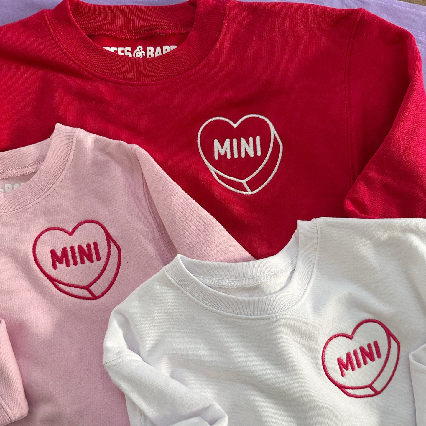 LUV LETTERS STITCH ♡ mini heart sweatshirt