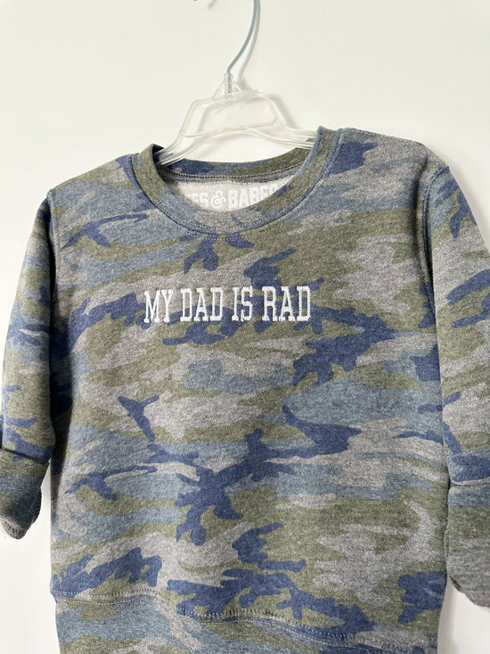 MY DAD IS RAD ♡ embroidered toddler sweatshirt