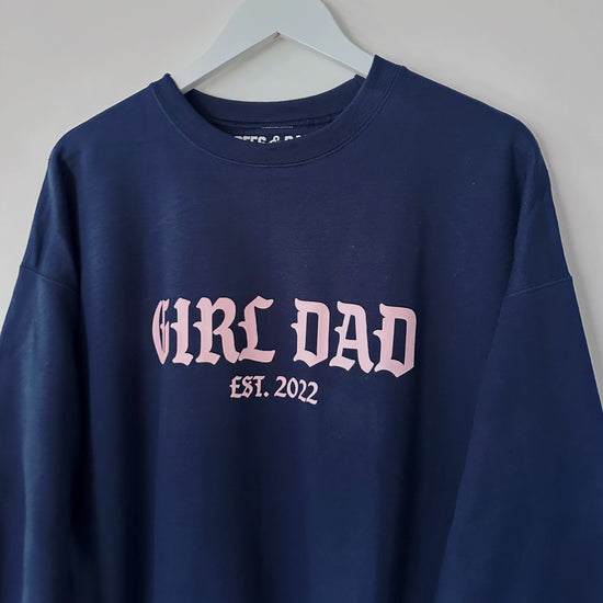 Load image into Gallery viewer, ESTABLISHED AF ♡ personalizable girl dad sweatshirt

