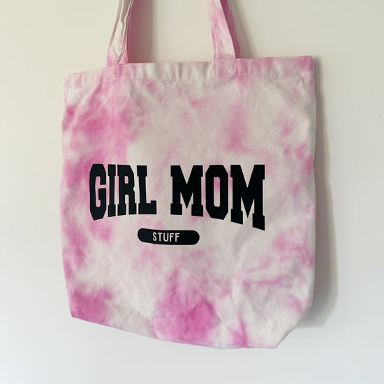 Load image into Gallery viewer, GIRL MOM STUFF ♡ tie-dye tote bag
