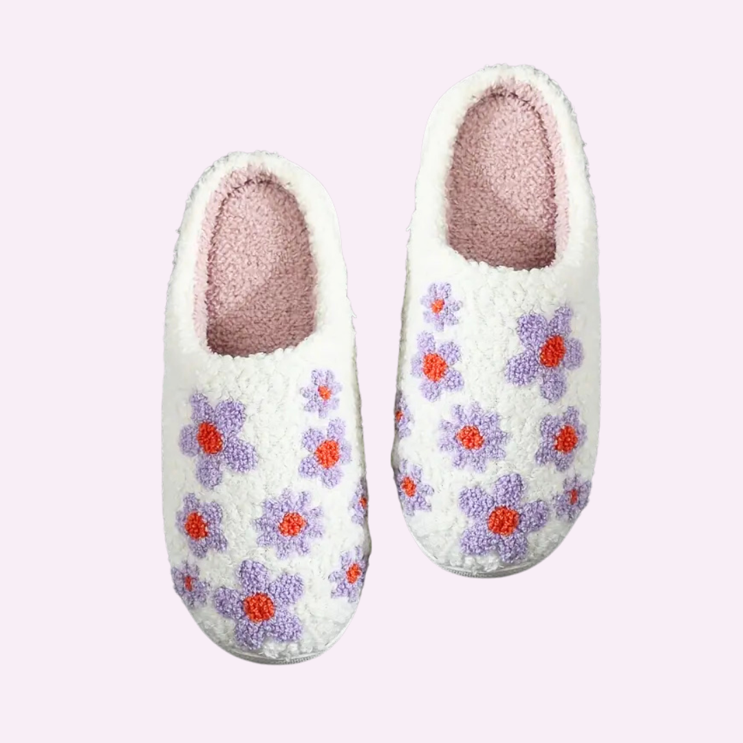 DAISY SLIPPERS ♡ cozy floral slippers