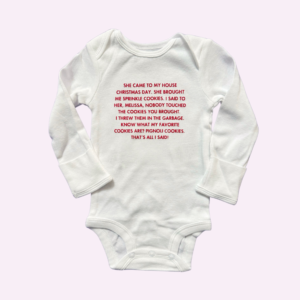 PIGNOLI BABESIE ♡ printed quote baby bodysuit